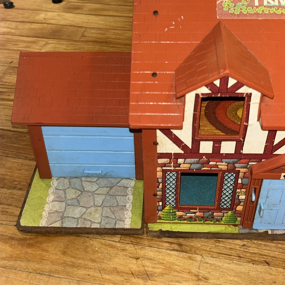 Vintage Fisher-Price Little People Play Family House 1980 Brown Tudor #952 - Picture 3 of 8